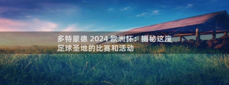 2024欧洲杯买球手机版|多特蒙德 2024 欧洲杯：揭秘这座
足球圣地的比赛和活动